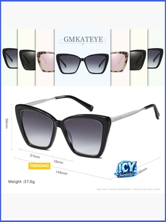 Handmade Acetate Oversized Cat Eye Sunglasses UV400 Protection for Driving